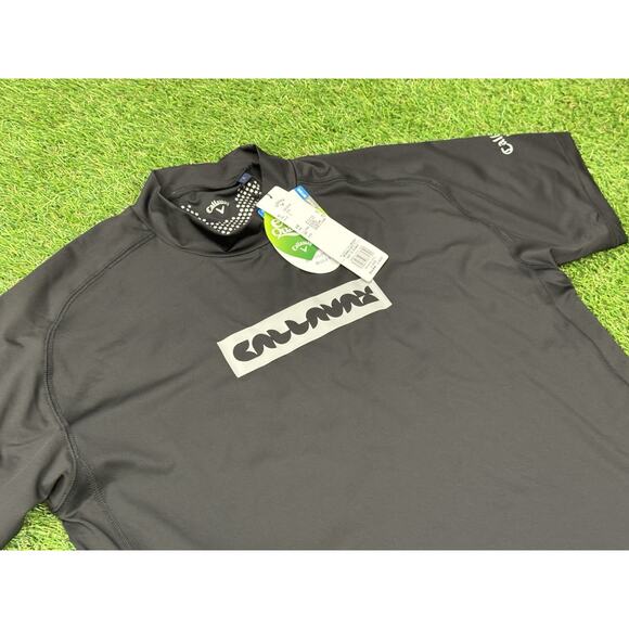 Callaway Cool Festa Golf Mock Neck Shirt Large Black | Japan Exclusive | NEW - Picture 3 of 13